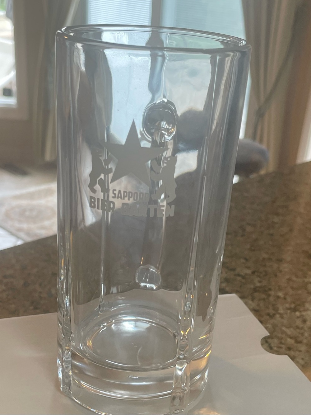 Sapporo Glass Beer Stein - Clear
